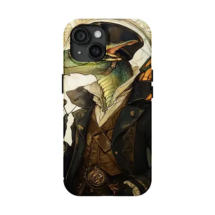 Steampunk Dragon Gentleman Art Nouveau Style