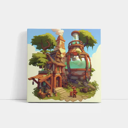 Fantasy Alchemist Shop Cartoon Game Art