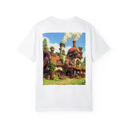 Fantasy Potion Shop Whimsical Cartoon Village Art