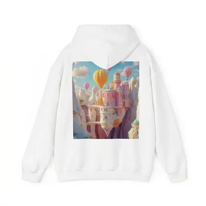Pastel Fantasy Castle Hot Air Balloons Canyon