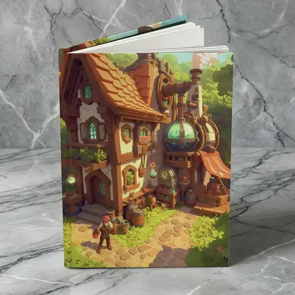 Steampunk Fantasy Cottage Forest Alchemist Shop