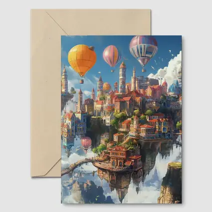 Fantasy Floating City Hot Air Balloons