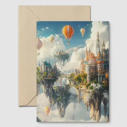 Fantasy Floating Castle Islands Hot Air Balloons