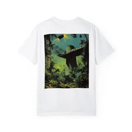 Sci Fi Jungle Ruins Spaceship Retro Fantasy Art
