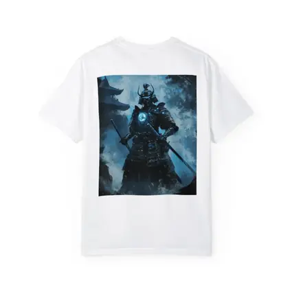 Dark Samurai Warrior Glowing Blue Armor