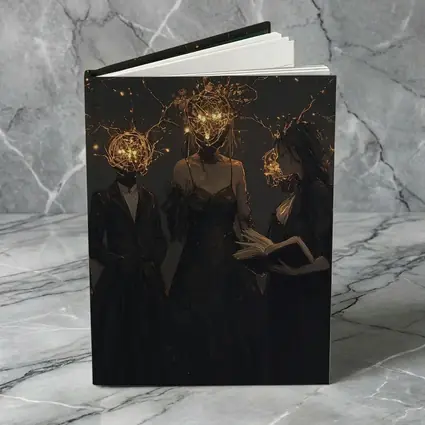 Dark Figures Glowing Twig Heads Fantasy Art