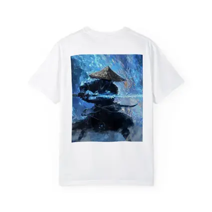 Samurai Warrior Blue Energy Storm Art