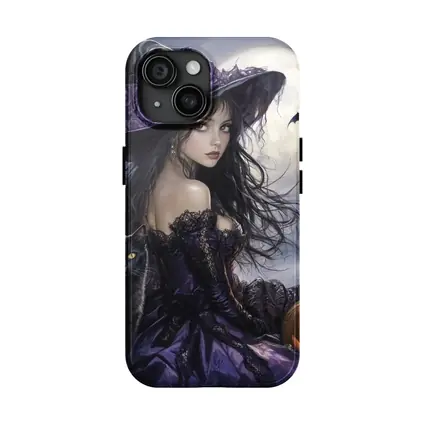 Halloween Witch Black Cat Full Moon
