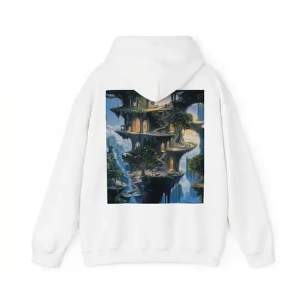 Fantasy Floating Island Ancient Stone Architecture
