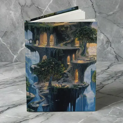 Fantasy Floating Island Ancient Stone Architecture
