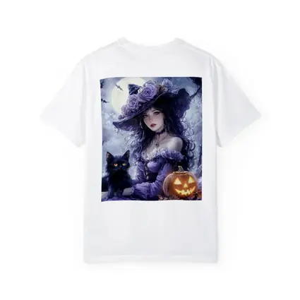 Anime Witch Black Cat Halloween Moon
