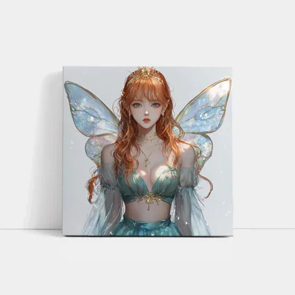 Anime Fairy Girl Iridescent Wings Fantasy Art