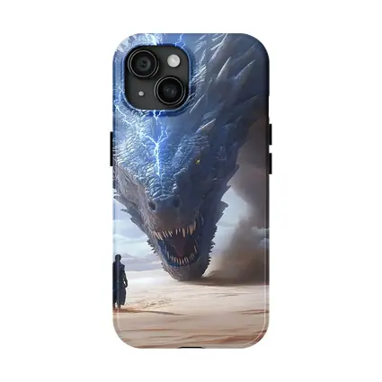 Dragon and Warrior in Desert Sands