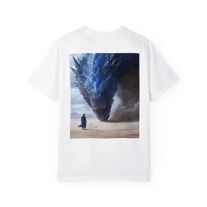 Dragon and Warrior in Desert Sands
