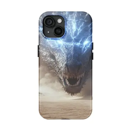 Lightning Dragon Warrior Desert Fantasy Art