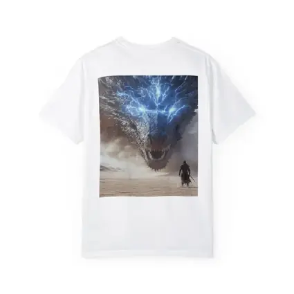 Lightning Dragon Warrior Desert Fantasy Art