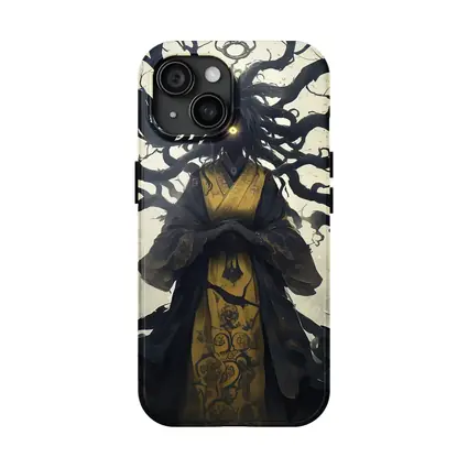 Dark Spirit Figure Glowing Eye Misty Forest