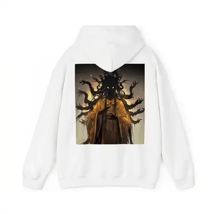 Dark Spirit Glowing Eyes Golden Robes Fantasy