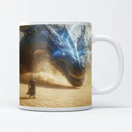 Blue Lightning Dragon Warrior Desert Confrontation