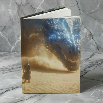 Blue Lightning Dragon Warrior Desert Confrontation