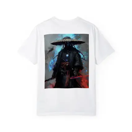 Dark Samurai Warrior with Glowing Blue Energy