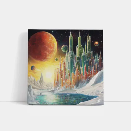 Futuristic City Alien Planet Space Art