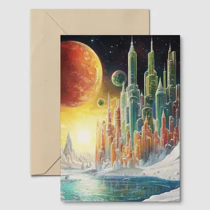 Futuristic City Alien Planet Space Art