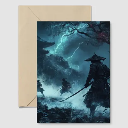 Samurai Warriors Storm Dark Mystical Temple