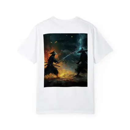Two Samurai Duel Fire Dark Battle