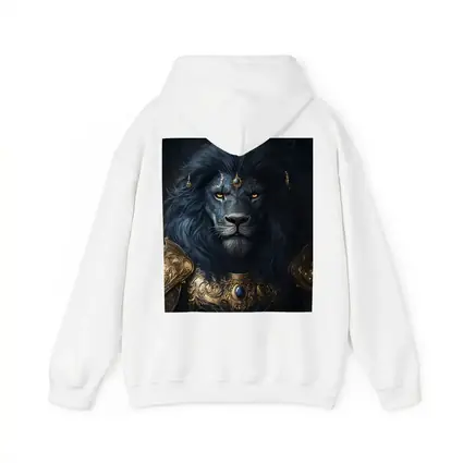 Dark Blue Lion Warrior Gold Armor Fantasy