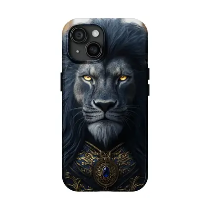 Dark Lion Warrior in Golden Armor Fantasy