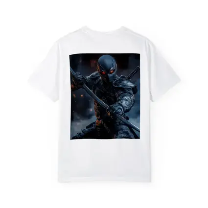 Dark Ninja Warrior Dual Swords Smoky Background