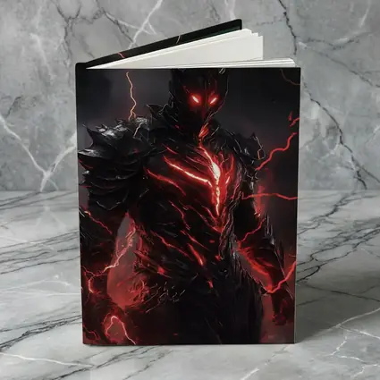 Dark Armored Warrior Red Lightning Storm