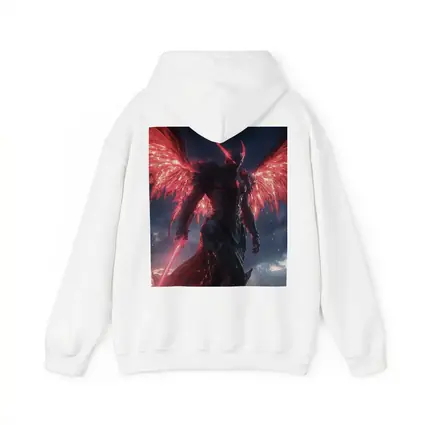 Dark Demon Angel Red Wings Starry Sky