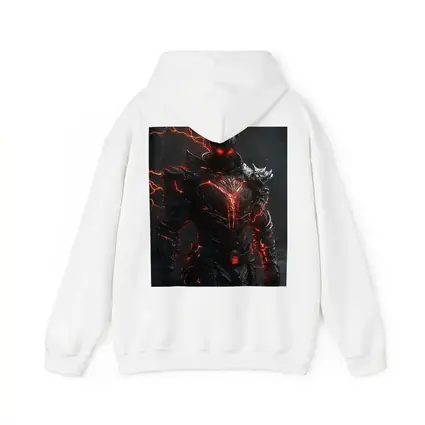 Dark Armored Warrior Glowing Red Lightning