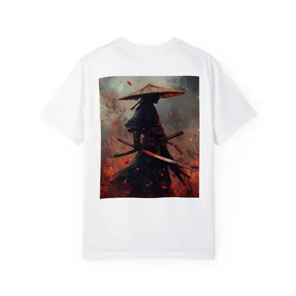 Samurai Warrior Dark Fire Petals Art