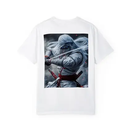 White Ninja Warrior Dual Katana Smoke