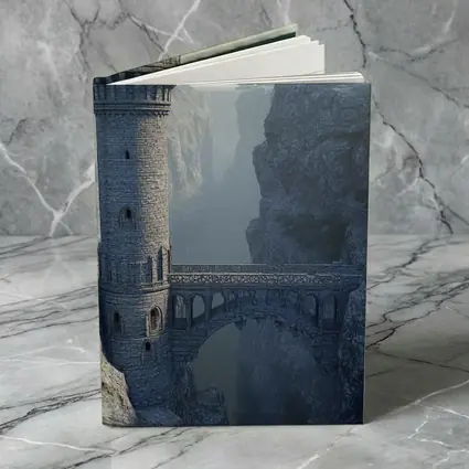 Medieval Stone Tower Bridge Canyon Mist