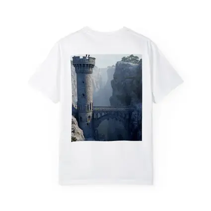Medieval Stone Tower Bridge Canyon Mist