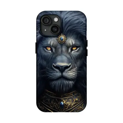 Dark Fantasy Lion Warrior Gold Armor Art