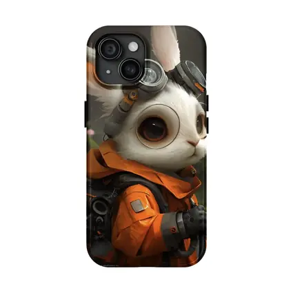 Steampunk Rabbit Explorer Orange Suit Fantasy