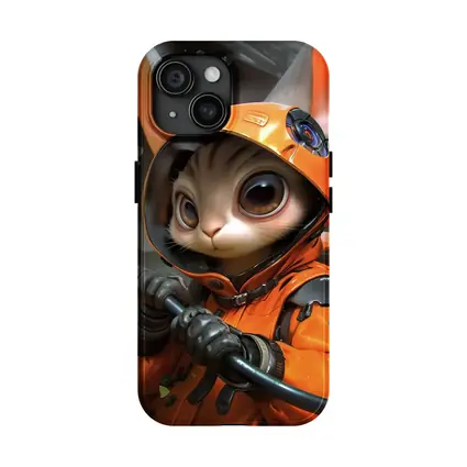 Astronaut Bunny Cat Orange Space Suit