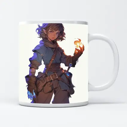 Anime Halfling Mage With Fire Magic