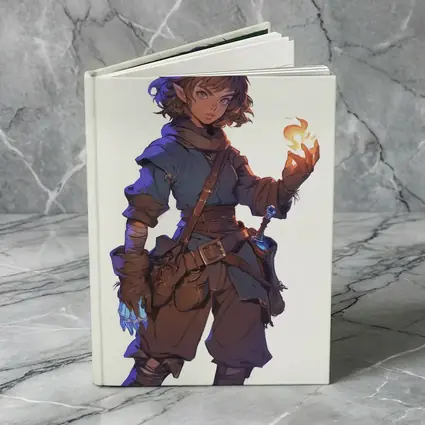 Anime Halfling Mage With Fire Magic