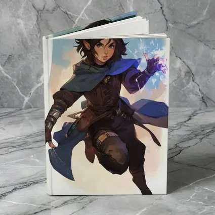 Fantasy Elf Warrior With Magic Blue Cape