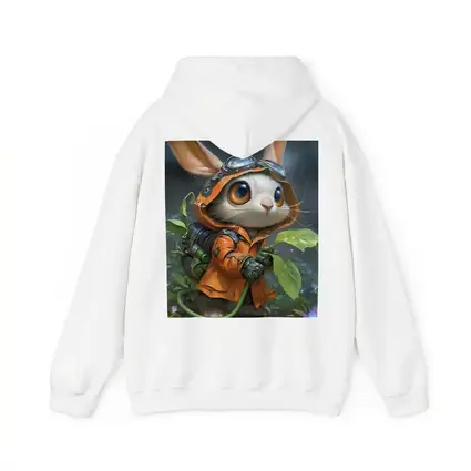 Steampunk Bunny Adventurer Orange Raincoat Rain