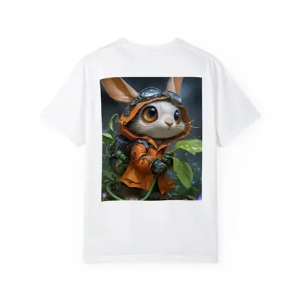 Steampunk Bunny Adventurer Orange Raincoat Rain