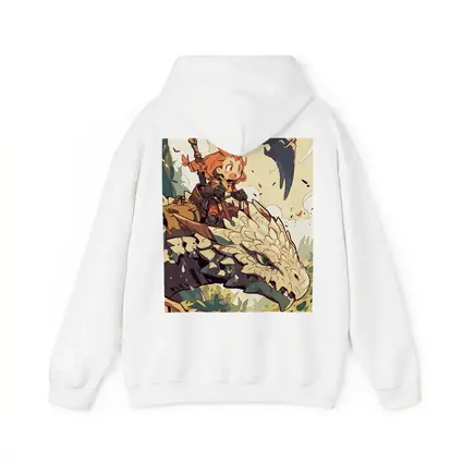 Anime Girl Riding Dragon Fantasy Art