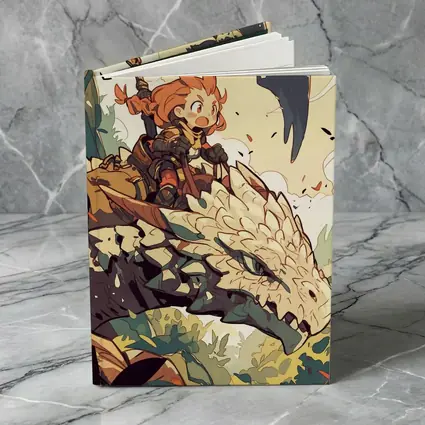 Anime Girl Riding Dragon Fantasy Art