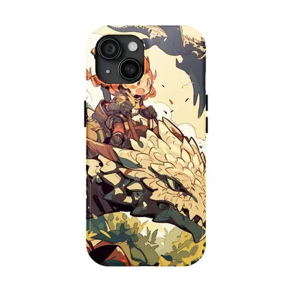 Anime Girl Riding Dragon Fantasy Art